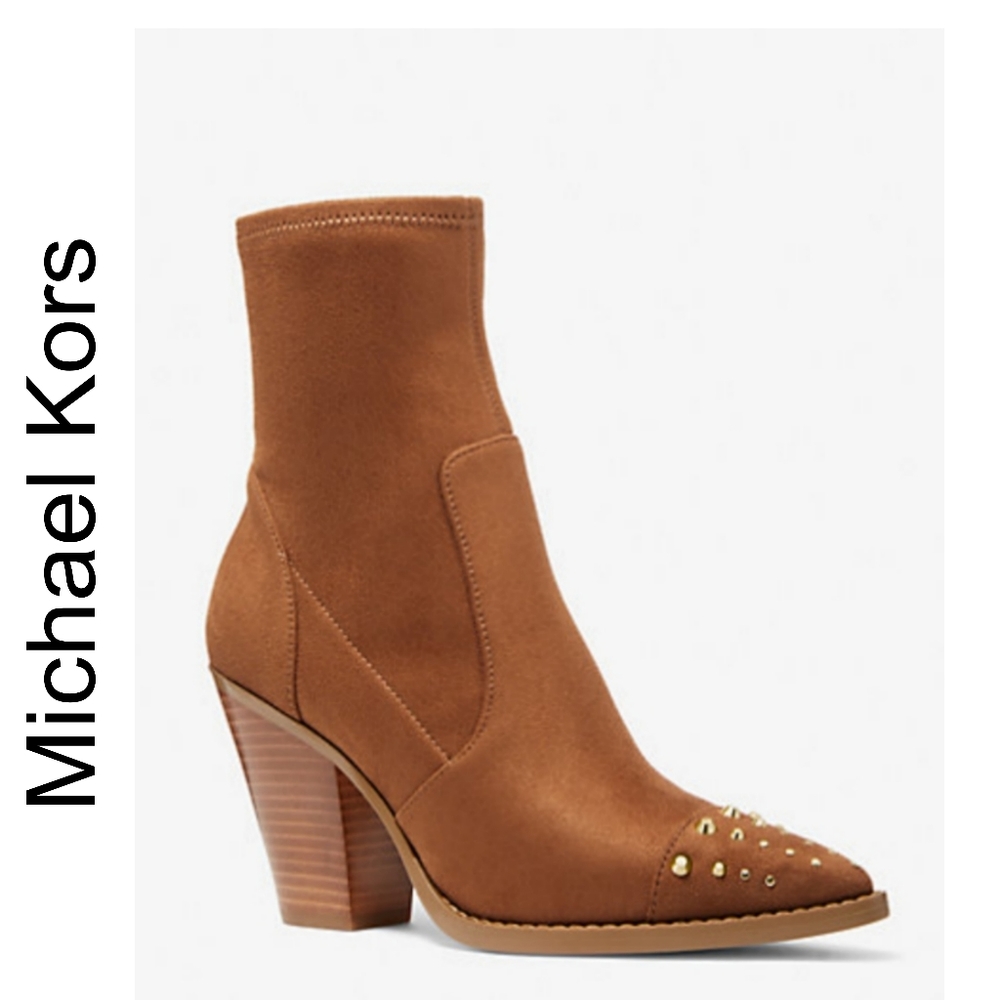 MICHAEL MICHAEL KORS Dover Studded Faux Suede Boots Size 8